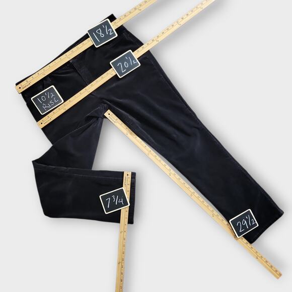 Corduroy pants Chaps Womens 16 Dark Grey Black Straight Leg Mid Rise Fall Winter - Picture 11 of 11